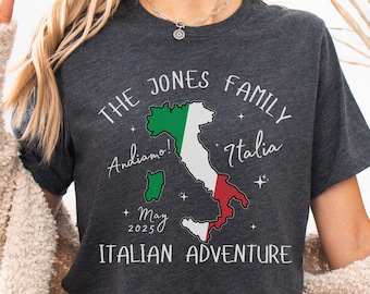 Personalized Italy Trip Shirt Italian Custom Group Travel Tshirt Matching Girls Trip Tee Couples Vacation T-shirt