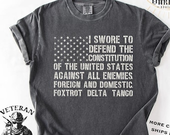 Veteran Anti-Trump FDT Shirt, Foxtrot Delta Tango Military Tshirt, Political Protest Anti Maga T-shirt, Resist Tyranny Comfort Colors Tee
