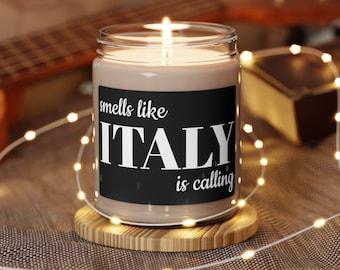 Italy Is Calling Candle, Italian Gifts, Travel Souvenir for Italia Lover, Italian Theme Wedding Favor & Home Decor, Non-toxic Scented Soy