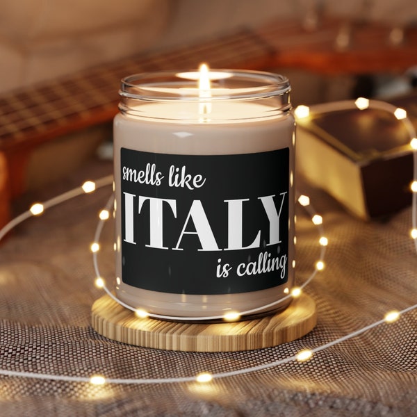 Italy Is Calling Scented Soy Candle, Italian Gifts, Travel Souvenir for Italy Lover, Italian Home Decor, Italian Theme Wedding Favor, Italia