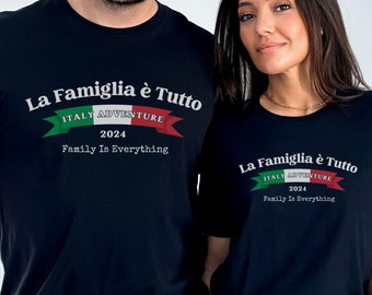 Personalisiertes T-Shirt für die Italien-Gruppenreise – Individuell gestaltete Familien-T-Shirts für den Italienurlaub – Partnerlook-T-Shirts für die ganze Familie – Reise-T-Shirts für Italien-Gruppenreisen