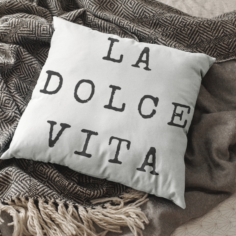 BellaKnotsBoutique La Dolce Vita Pillow Cover - Thumbnail 2