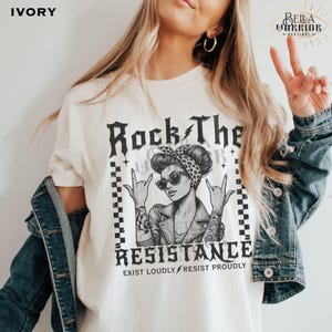 Feminist Resistance Shirt, Political Equality Women's Rights Tshirt, Subtle Anti-Trump Resist Comfort Color Tee, Retro Liberal Democrat Gift