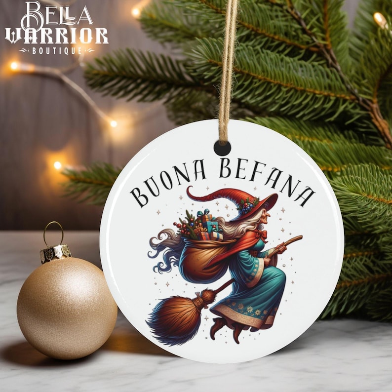 La Befana Italian Christmas Witch Ornament, Italian Gift, Italy Themed