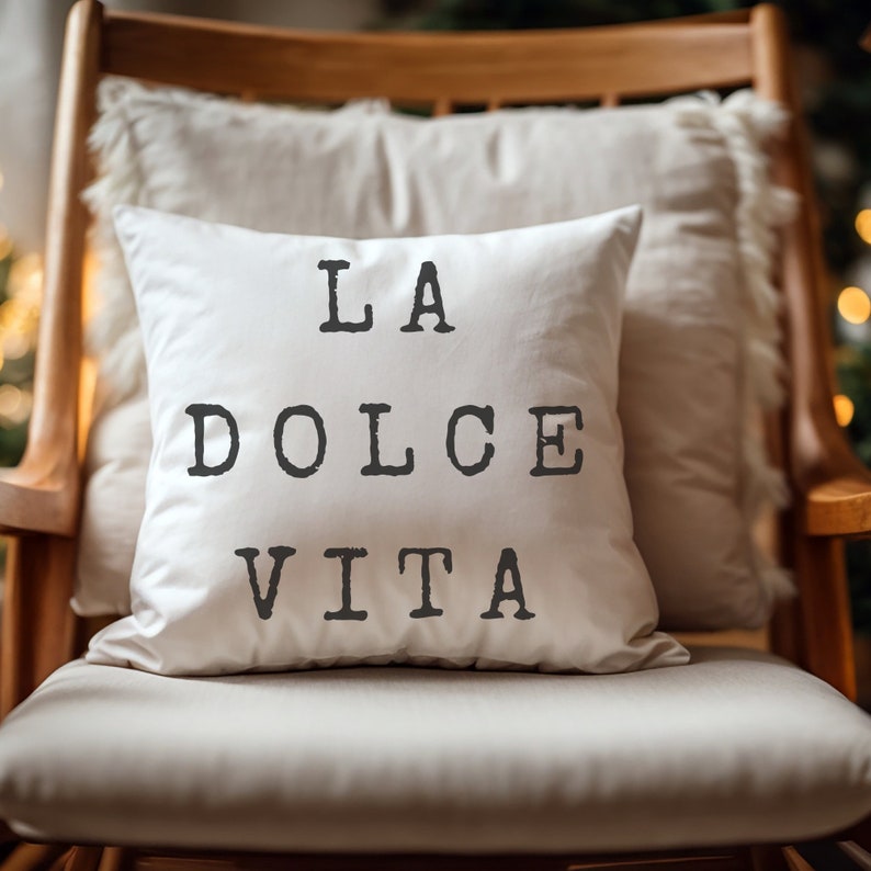 BellaKnotsBoutique La Dolce Vita Pillow Cover - Thumbnail 4