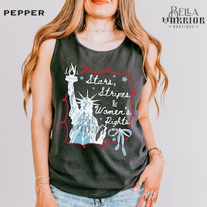Women&#39;s Rights Anti-Trump Tank Top, Feminist Tanks, Political Protest July 4th Shirt, Democrat Gift, Anti-MAGA Patriotic Liberal Progressive