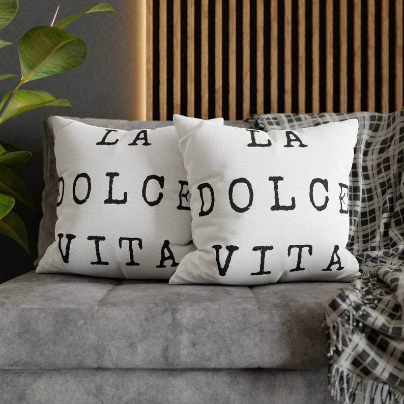 BellaKnotsBoutique La Dolce Vita Pillow Cover - Thumbnail 3