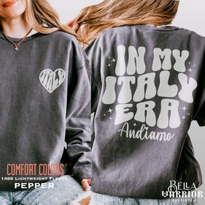 Italy Lover Sweatshirt, Italian Travel Gift, Italy Matching Girls Trip Shirt, Italian Vacation Outfit, Cute Italia Comfort Colors Sweater