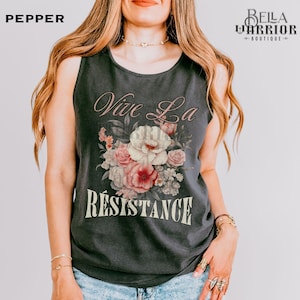 Floral Resistance Shirt, Feminist Tanks, Equality Subtle Anti-Trump Resist Tank Top, Women's Rights Democrat Gift, Liberal Political Protest