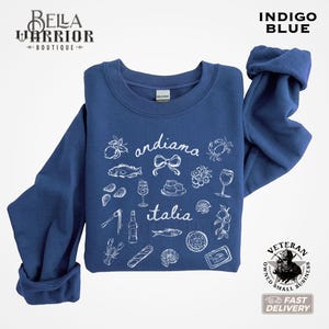 Italian Summer Sweatshirt, Italy GIfts for Her, Amalfi Coast Vacation Shirt, Positano Group Travel Clothes, Italy Lover Gift Andiamo Sweater