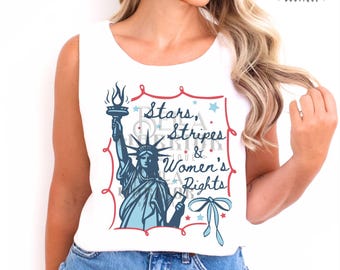 Women's Rights Anti-Trump Shirt, Feminist Tanks, Political Protest July 4th Tank Top, Democrat Gift, Anti-MAGA Patriotic Liberal Progressive