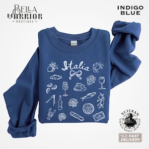 Italian Summer Sweatshirt, Italy GIft for Her, Coquette Amalfi Coast Vacation Shirt, Positano Group Travel Clothes, Italy Lover Gift Sweater