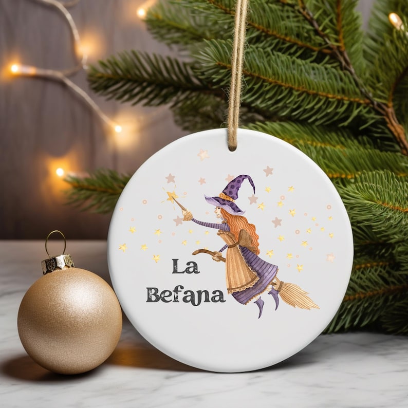 La Befana Italian Christmas Ornament, Italy Gifts, Christmas Witch Tree