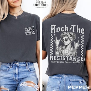 Feminist Resistance Shirt, Political Equality Women's Rights Tshirt, Subtle Anti-Trump Resist Comfort Color Tee, Retro Liberal Democrat Gift
