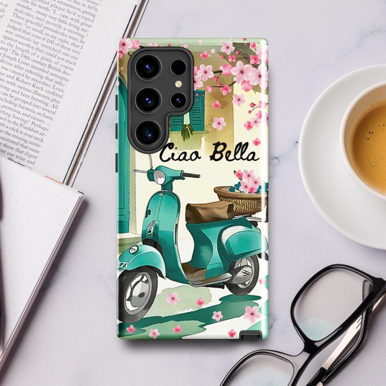 Italy Ciao Bella Teal Scooter Tough case for Samsung®