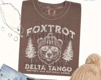 Democrat National Parks Bear FDT Shirt Subtle Anti Trump Comfort Colors Tshirt Foxtrot Delta Tango T-shirt Funny Political Protest Tee
