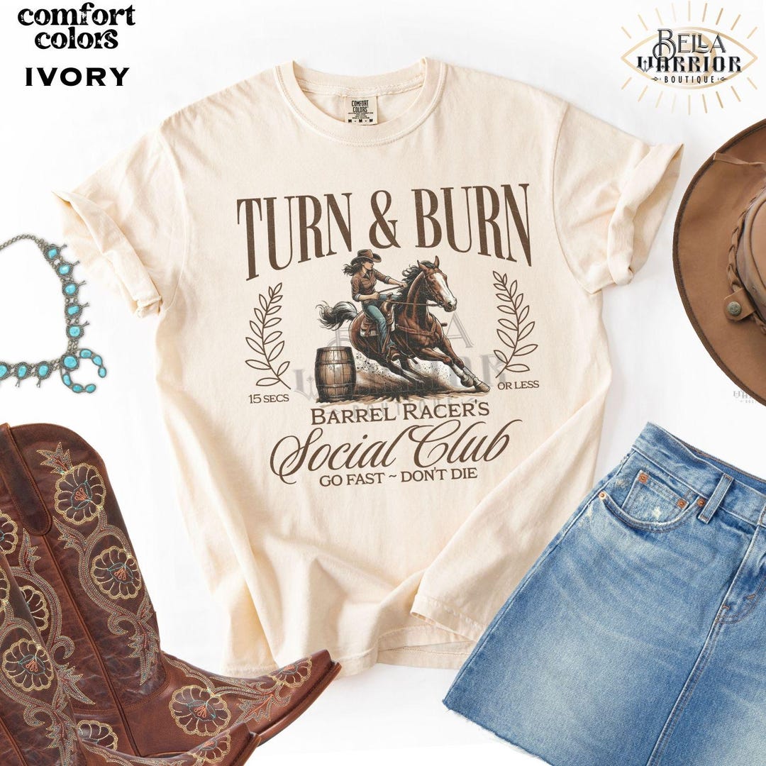 Barrel Racer Shirt, Barrel Racing Cowgirl Gift, Western Rodeo Comfort ...