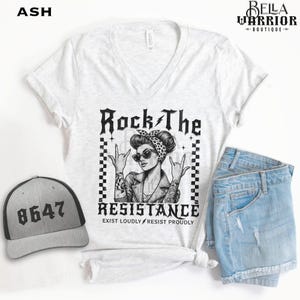 Feminist Resistance Subtle Anti-Trump Shirt, Equality Resist Vneck, Women's Reproductive Rights Feminism Tee,Political Liberal Democrat Gift