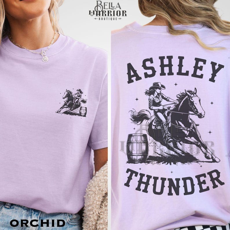 Custom Barrel Racing Comfort Colors Shirt Personalized Barrel Racer ...