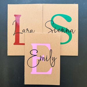 Personalized A5 Notebook: Initial & Name, Custom Vinyl Colors