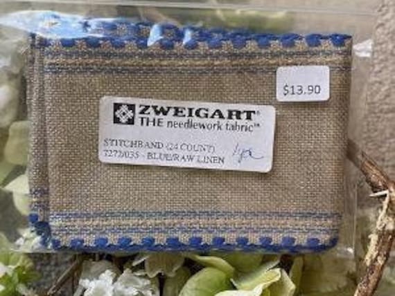 Linen Stitchband 24 Count Blue/raw Linen - Etsy