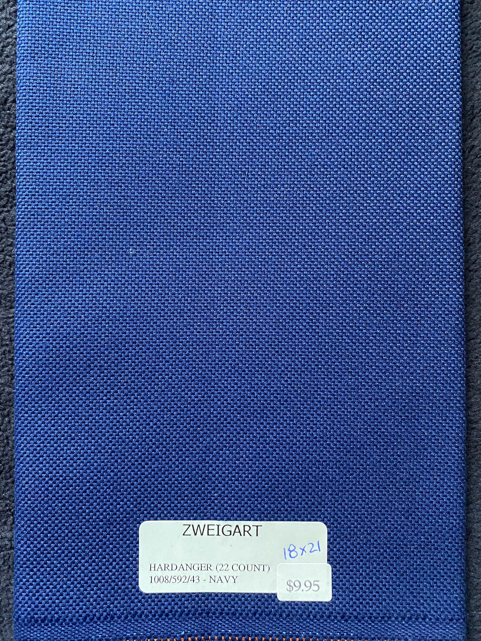 Hardanger / Aida 22 Count Navy Etsy