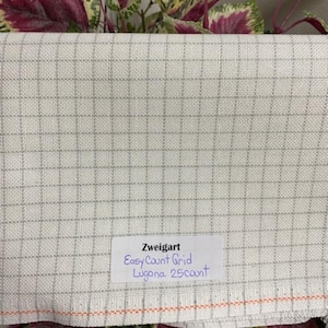 Easy Count Grid Lugana 25 count - White