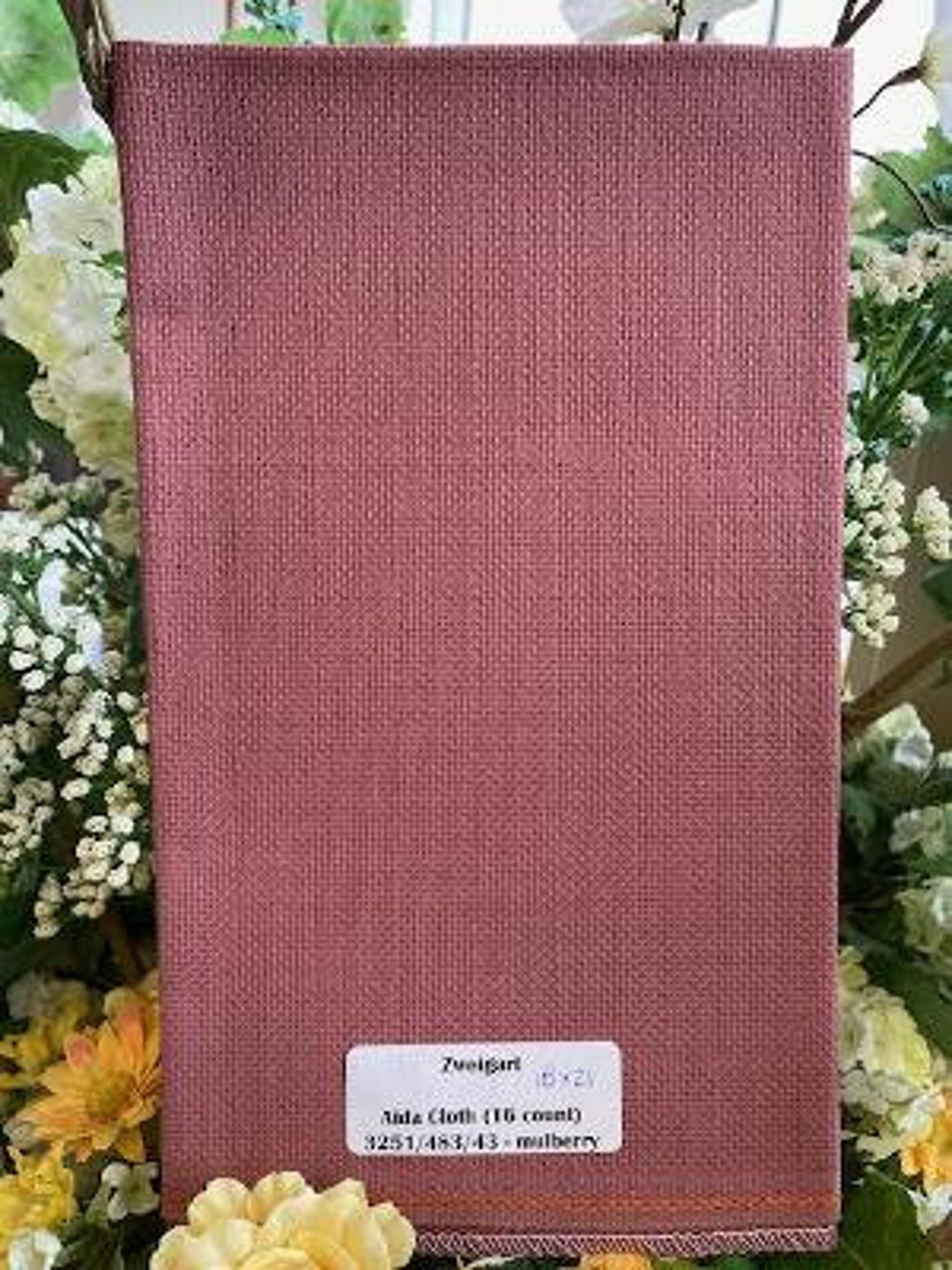 Aida Cloth 16 Count Mulberry Etsy