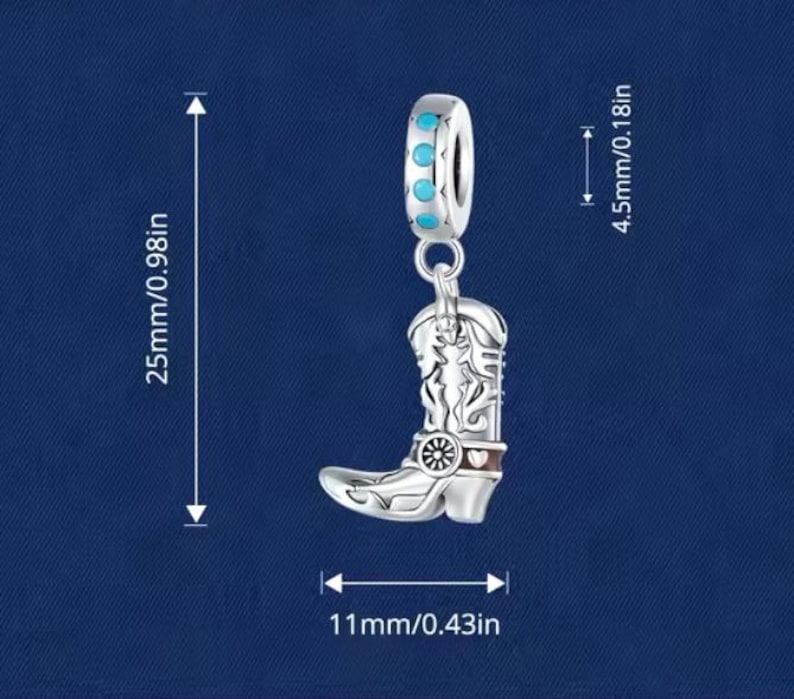 Cowboy boot charm, additional image 4