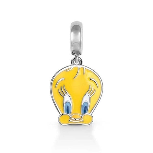 Loony Tunes Charm, Tweety Bird Charm for European Bracelets, Necklace Pendants, Fits Original