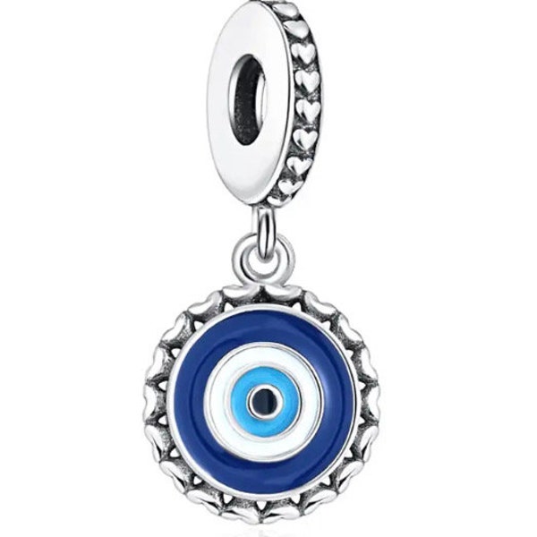 Demon Eye Serie Charm, Evil Eye Charm, All Seeing Eye Charm for European Bracelets, Necklace Pendants, Fits Original