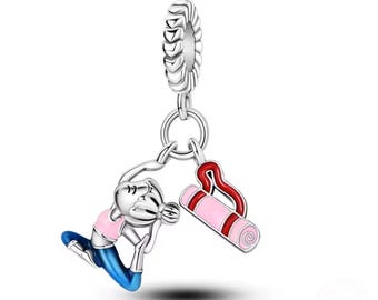 Yoga Girl Charm for Bracelets, Necklace Pendants