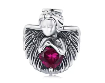 Sterling Silver Angel Bead Charm for Bracelets
