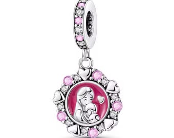 Ciondolo mamma e bambino per braccialetti e ciondoli per collane