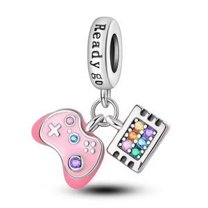 Pingente de console de jogos para pulseiras, pingentes de colar