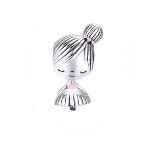 Sterling Silber Girl Bead Charm für Armbänder, Halsketten-Anhänger