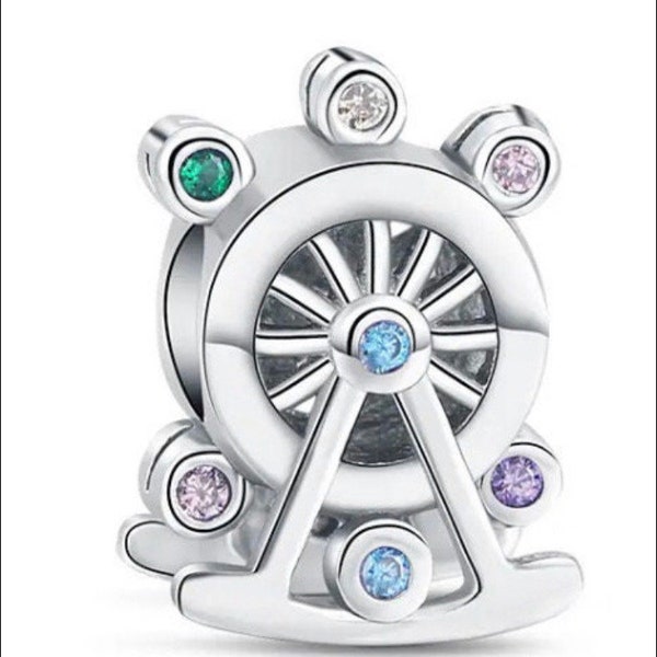 Colorful Ferris Wheel Charm for European Bracelets, Necklace Pendants