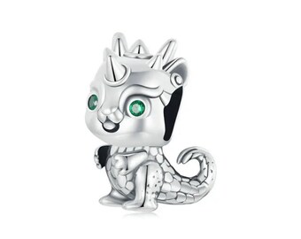 Baby Dragon Charms, echter 925er Sterling Silber Anhänger für Armbänder