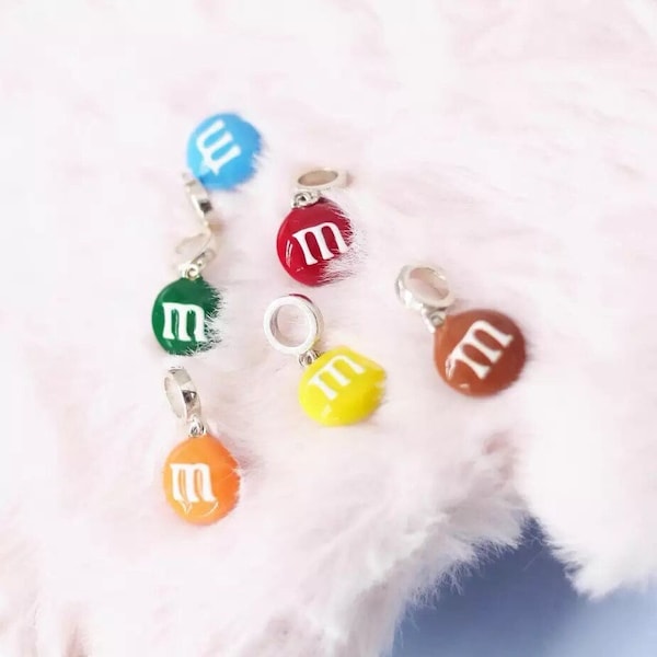 M & M ‘s Chocolate Candy Serie,m Charm for European Bracelets, Necklace Pendants, Fits Original