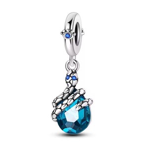 Coiled Snake Charm for Bracelets, Necklace Pendants