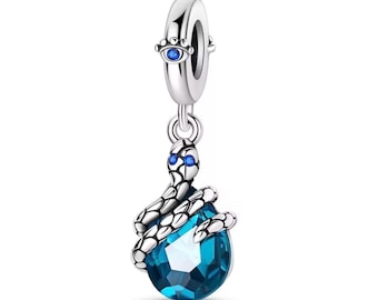 Coiled Snake Charm for Bracelets, Necklace Pendants