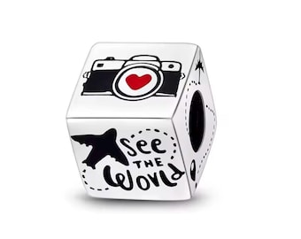 Travel Around the World Charm for Bracelets, Necklace Pendants