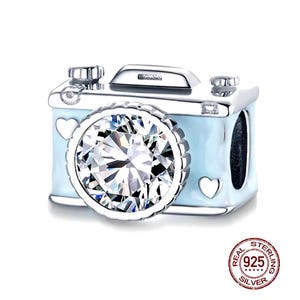 Camera Charm, Authentic 925 Sterling Silver Charm for Bracelets