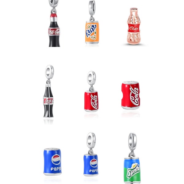Getränkedose Anhänger, Getränkeflasche Anhänger für Armbänder, Halskettenanhänger, passend für Original