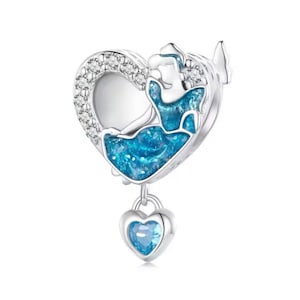 Princess Cinderella Charm, 925 Sterling Silver Charm for Bracelets, Necklace Pendants