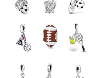 Charms Serie Sport, Charm para Pulseras Europeas, Colgantes de Collar, Se Adapta a Originales