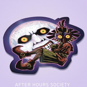 The Legend of Zelda Majora’s Mask Skull Kid Waterproof Vinyl Sticker Car Decal in Glossy or Matte Laminate Finish