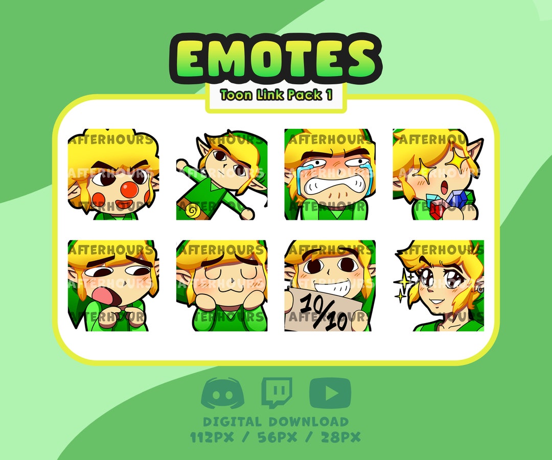 Zelda Toon Link Pack 1 Twitch youtube discord Emotes For Streamers Etsy zelda-toon-link-pack-1-twitch-youtube-discord-emotes-for-streamers-etsy