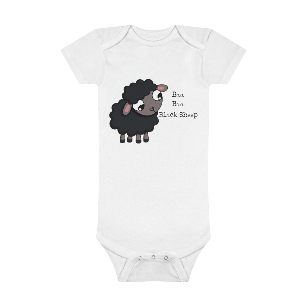 Baa Baa Black Sheep Onesie, Fun Baby Onesie Cute, Farm Animal, Farm