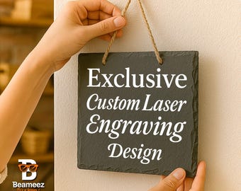 Custom Exclusive Laser Engraving File for Slate - 300 DPI PNG for Glowforge, XTool & Lightburn